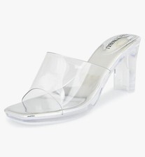Nbuunbu Chunky Heel For Women Clear Platform Heels Size 10