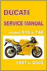 DUCATI Workshop Manual 916 & 748 1997 1998 1999 2001 & 2002 Service Repair Bible