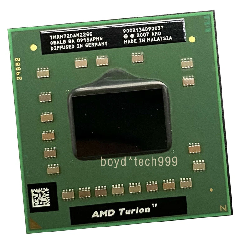 AMD RM-72 X86 TMRM72DAM22GG CPU Mobile Turion64 X2 K8 2.1GHz Socket S1 Processor - Image 3 of 4