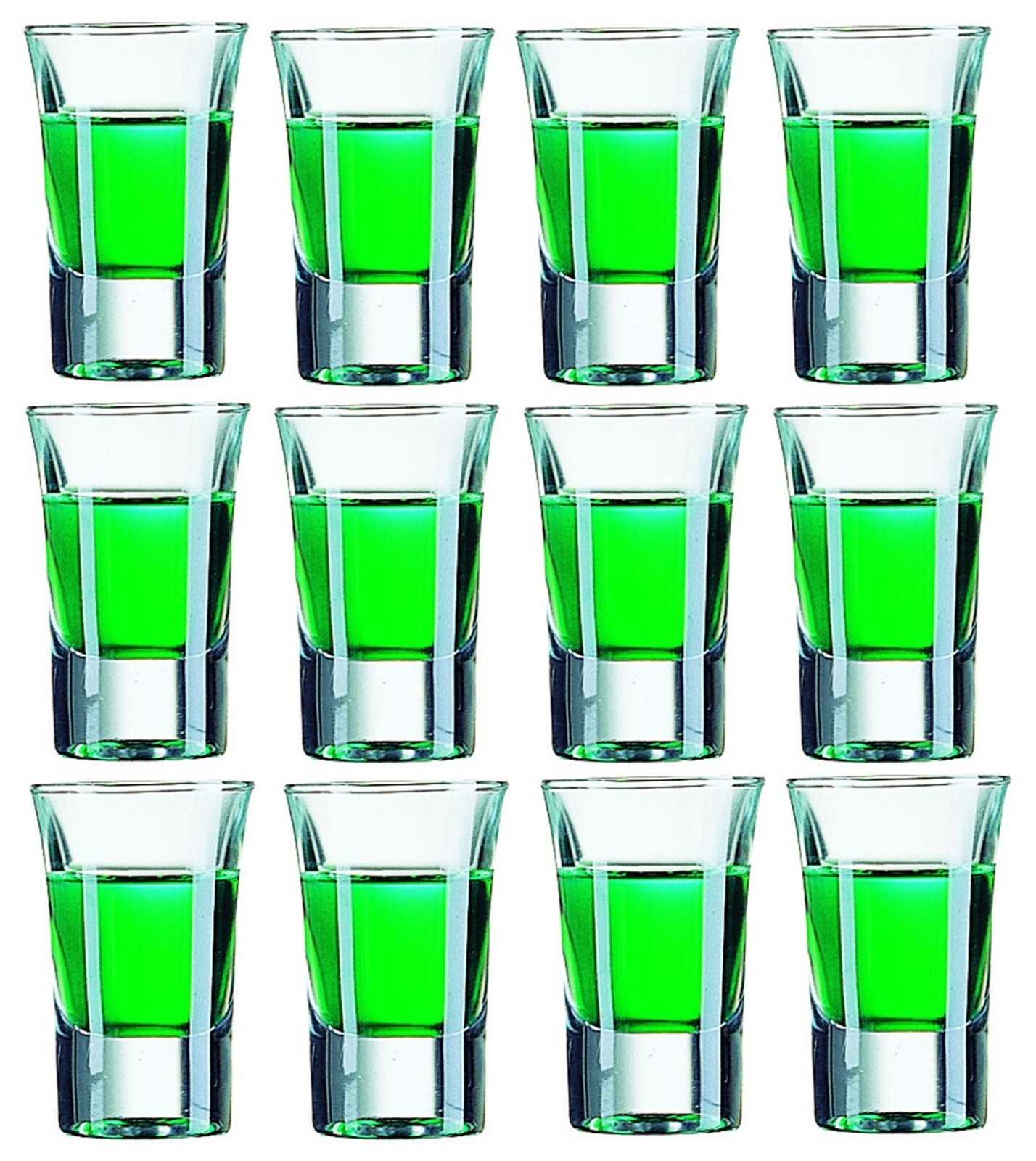 Shot Glasses Boston Shooter Slammer Pack of 12 Glass 34ml 1.2oz Heavy Base