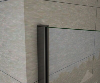 600mm Black Wetroom Screen | Walk In Shower Enclosures - View #5