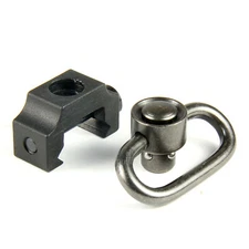 Heavy Duty Quick Detach Push Button Sling Swivel Set Picatinny Mount 20mm