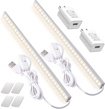 2Pack LED under Cabinet Light LED Light Bar with USB Powered under Cabinet Light