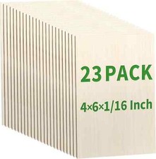 23 Pack thin wood sheets for Craft, 4 x 6 x 1/16 Inch, Basswood Sheets 1/16 I...