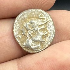 A Genuine Ancient Roman Solid Silver Coin With King Face
