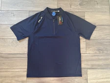 RLX RALPH LAUREN GOLF PRO 1/4 ZIP PULLOVER SHORT SLEEVE TOP, NAVY, NWT $128, M