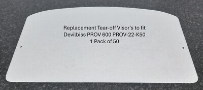 Ersatz Peel Off Visiere für Devilbiss PROV 600 PROV-22-K50 (10er Pack à 50)