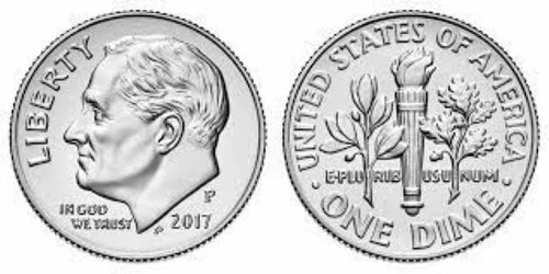 2017 - P    BU  UNC   ROOSEVELT DIME from Logistics Rolls