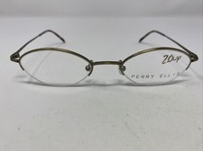 Perry Ellis Eyeglasses Frame Japan PE-179-2 49-20-140 Brown Half Rim Metal A949