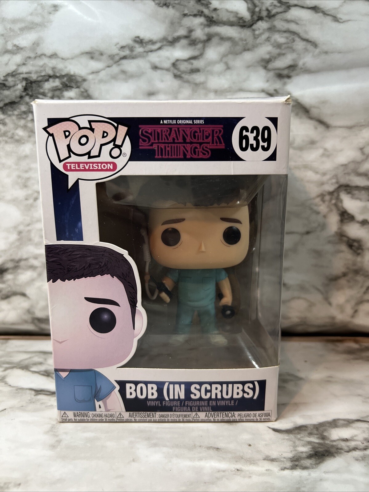 Funko Pop! Television Stranger Things Bob In Scrubs #639 Slightly Damaged Box