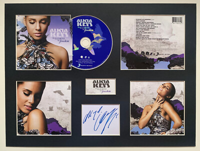 ALICIA KEYS - Signed Autographed - THE ELEMENT OF FREEDOM - Album Display Deluxe