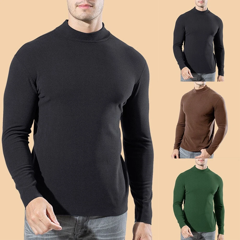 Mens mock hotsell t shirt jumper