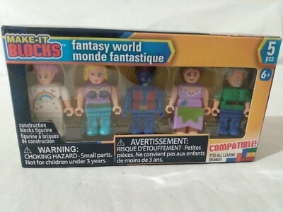 Make It Blocks 5 Pieces Fantasy World Figures Compatible W Leading Brands