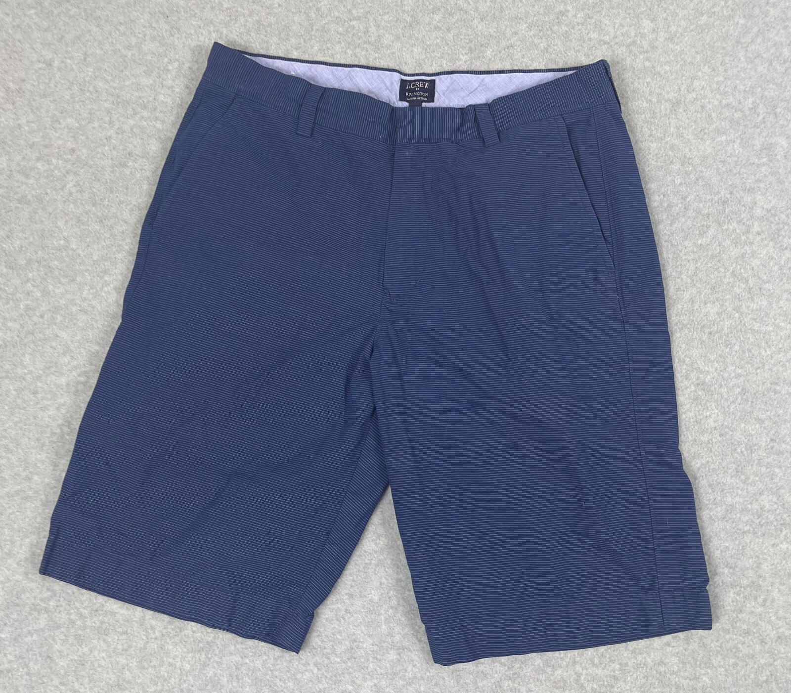 J Crew Rivington Shorts Men's Size 32 Blue Pinstripe Cotton Chinos 11