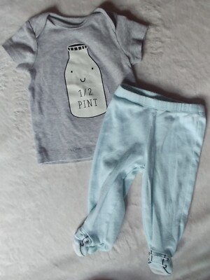 shirt 3 month Carters baby short sleeve and footy pants set infant wear clothing