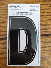 Hardline Self Adhesive Letter D Glossy Laminate 3 In Super Stick