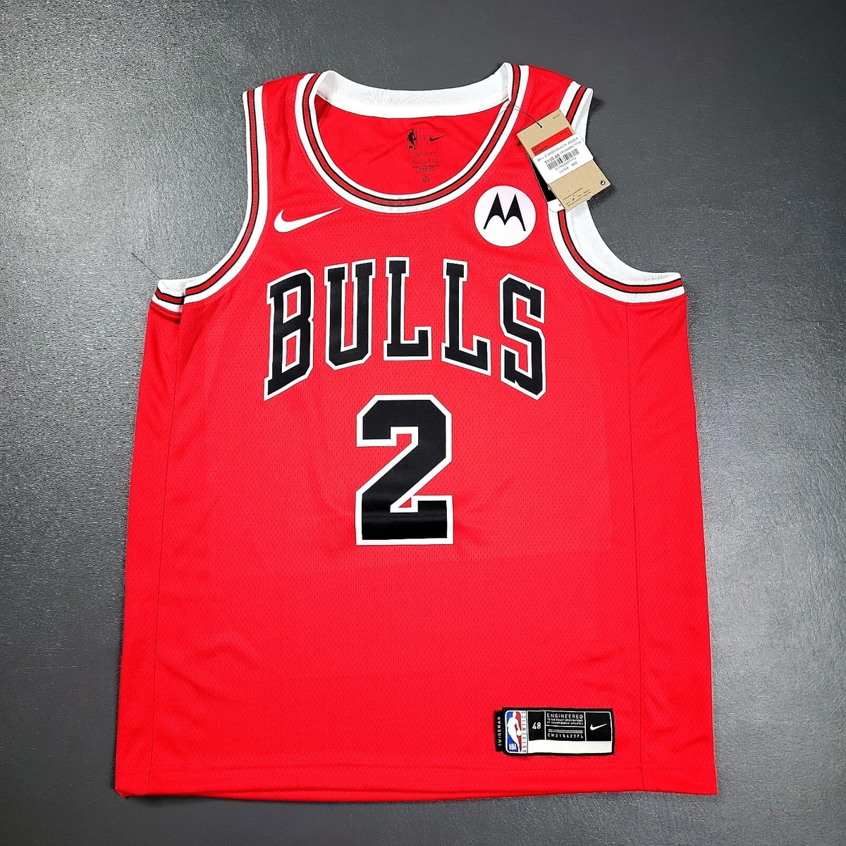 Unisex Nike Lonzo Ball Red Chicago Bulls Swingman Jersey - Icon Edition Size: Large