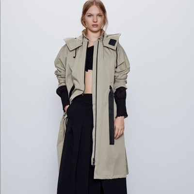 zara water resistant parka