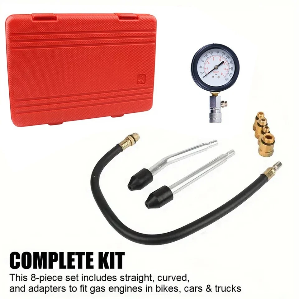Professional Petrol Engine Compression Tester Kit Set for Automotives Motorcycle - Image 4 of 4
