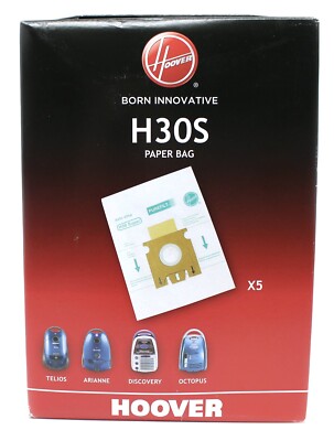 HOOVER 5 H30S Bags For Telios Arianne Sensory Discovery T5503 Vacuum Cleaner