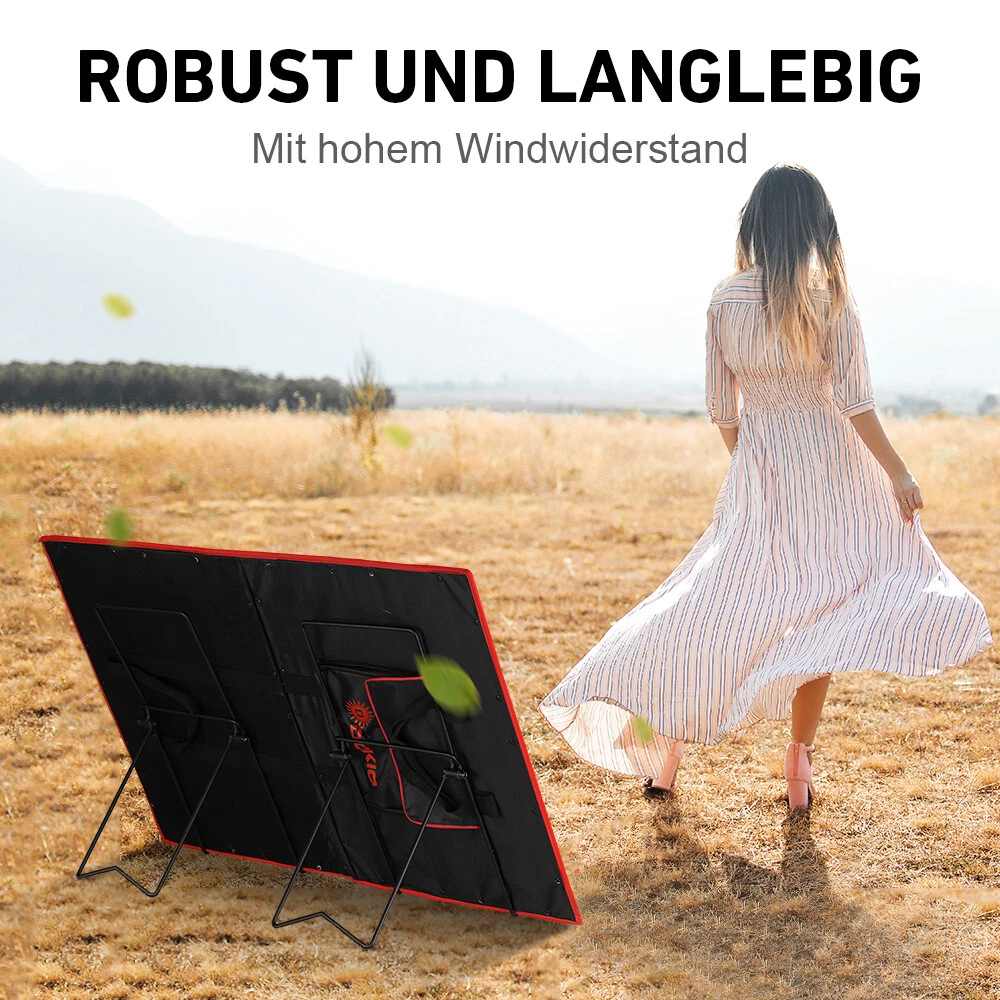 Dokio Solarpanel 100w 200w 300w Faltbar Tragbar für Batterie Wohnmobil Camping