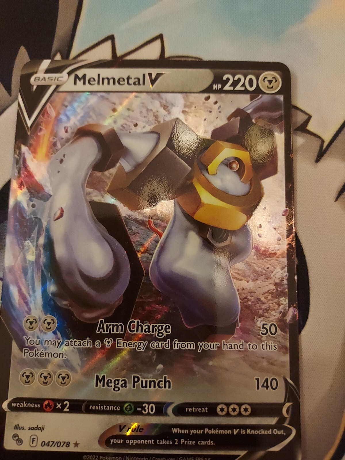 Pokémon 2022 Pokemon GO Melmetal Full Art Rare V 47/78 Mint