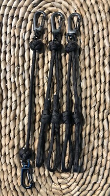 Duck Goose Paracord Lanyard Double Loop Clip Drops Clip Drop Dark  Brown