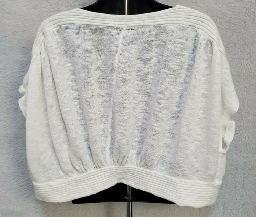 Lane Bryant Womens Cardigan Sweater Shirt Top Blouse Size 14W/16W White Linen - Picture 10 of 12