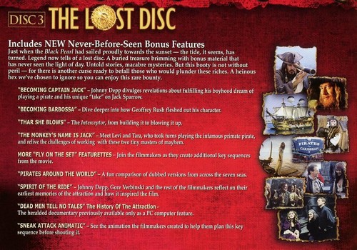 Pirates Of The Caribbean: Curse Of The Black Pearl Lost Disc DVD (Region 4) VGC - Picture 3 of 3