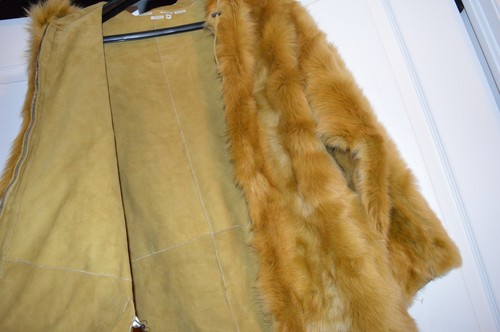 ESSENTIEL ANTWERP LAMMFELL WINTER KAPUZE ÜBER KNIE MANTEL JACKE GR-IT-38/US-M - Bild 10 von 12