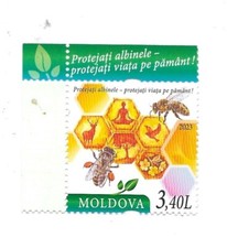 Moldova 2023 MNH Protects the Honey Bees, Devotional with Logo's Conservation
