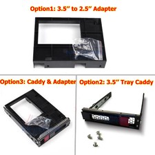 2.5" 3.5" HDD Tray Caddy Converter Adapter 774026-001 661914-001 For HP G9 G10