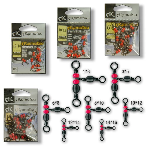 3 Way Triple Barrel Swivels Sea Fishing Tackle Paternoster Rig Link STRONG Three eBay