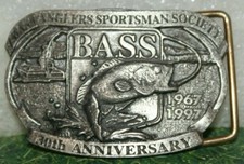 Bass Anglers Sportsman Society 30th Anniversary Belt Buckle 1997