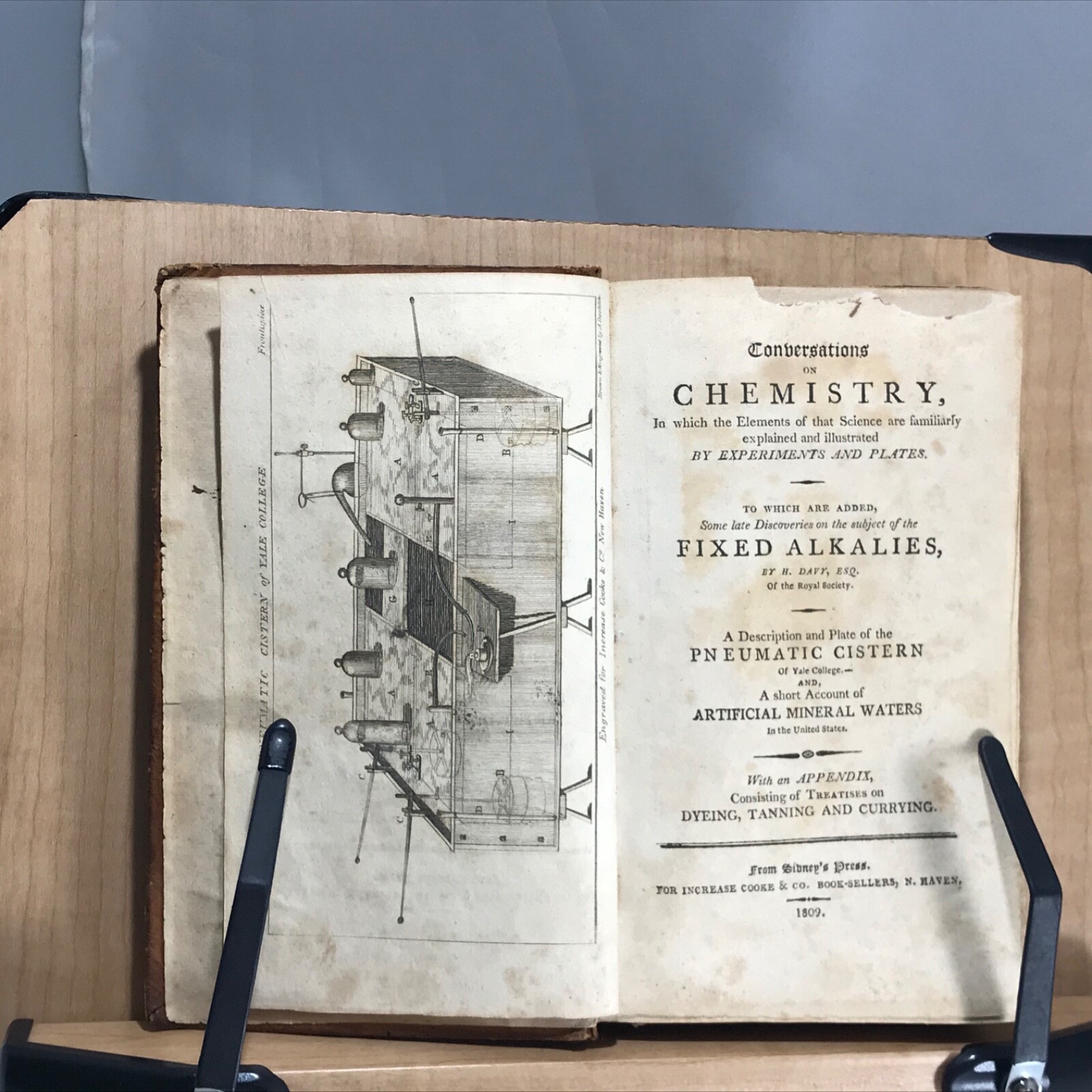 1809 Illustrated Conversations on Chemistry in Full Leather Binding