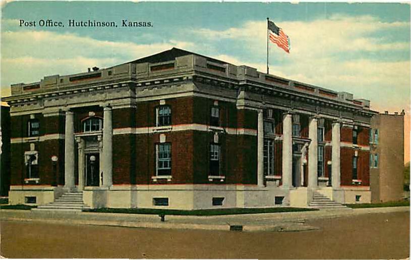Postcard Post Office, Hutchinson, Kansas KS eBay