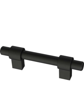 Brainerd  Adjustable P44370W-FB 1 3/8'' - 4'' Wrapped Pull Flat Black 4 Pack