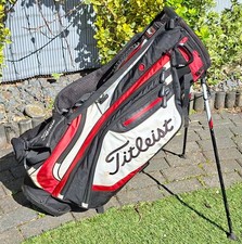 Titleist Lightweight 4-Way Stand Bag – Red, Black & White – Good Condition