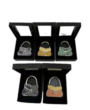 5 Pack Foldable Purse Hooks Women's Bag Hanger Table Handbag Storage Set