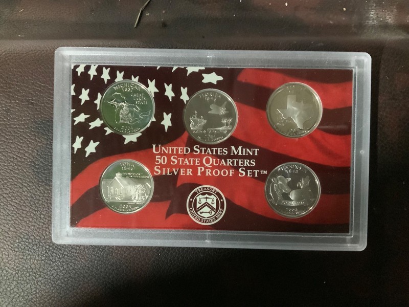 2004 united states mint silver proof set quarters only no box