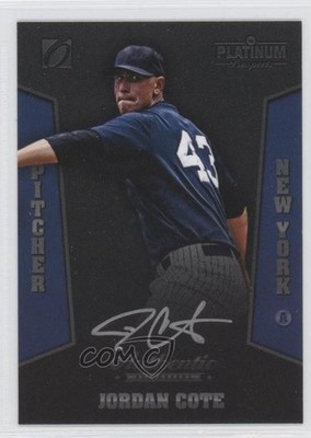 2013 Onyx Platinum Prospects Silver Ink 53/150 Jordan Cote #PPAU08 Auto 1i3