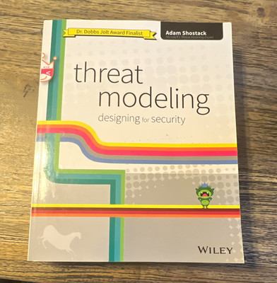 Wiley Threat Modeling: Designing for Security Paperback Adam Shostack Textbook