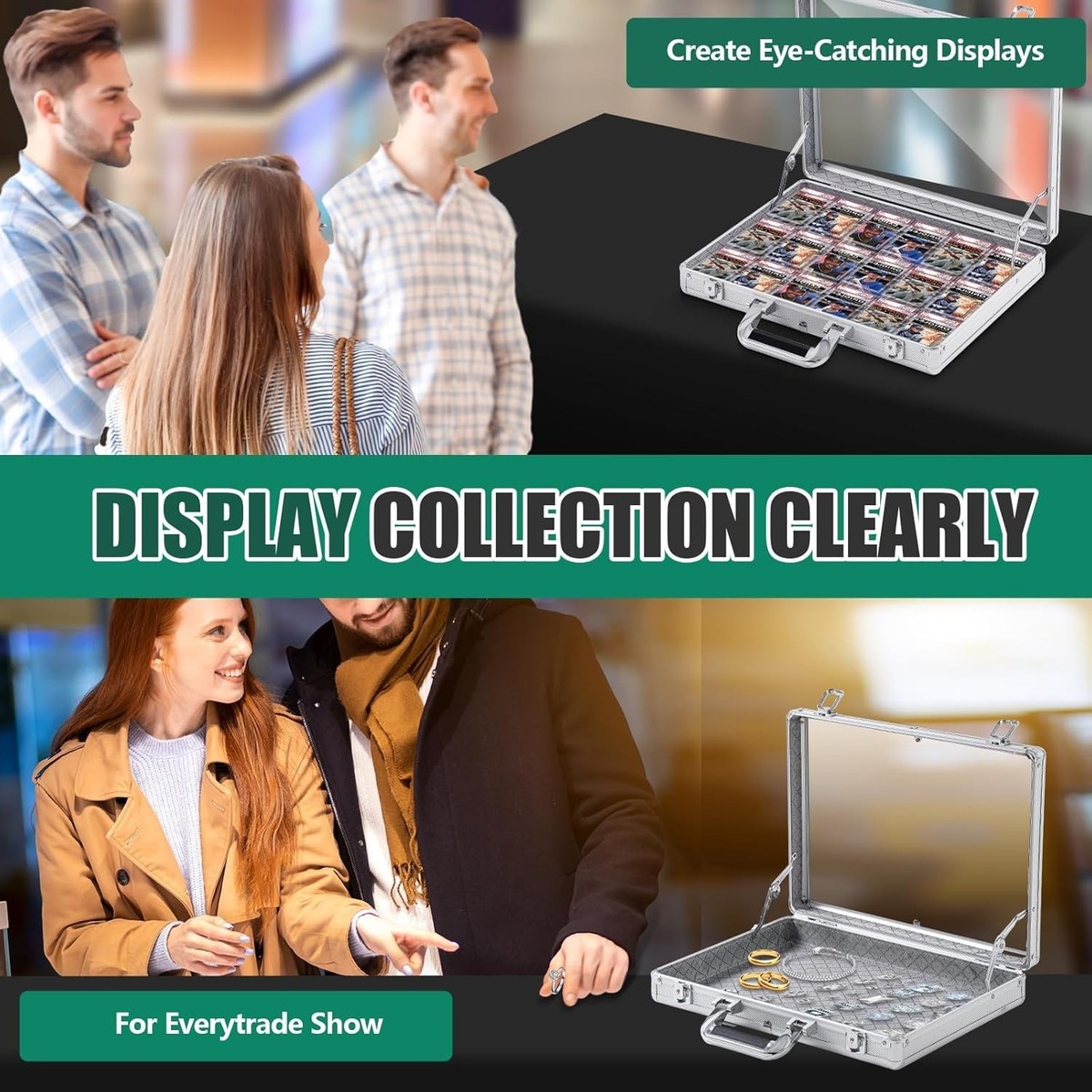 Trade Show Display Case Table Top Portable Aluminum Sports Card Display Case ... | eBay Trade Show Display Case Table Top Portable Aluminum Sports Card Display Case ... | eBay