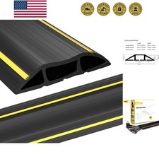 Heavy Duty Floor Cable Cover Cable Protector, 6.5 Ft Floor Cord Protector 3 C...