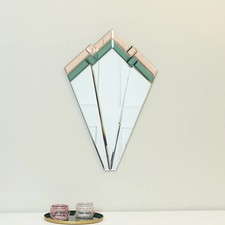 Green & Pink Glass Art Deco