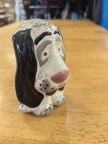 Handcrafted Derpy Ceramic Bassett Hound Dog Canine Figurine Hobbyist vintage 5in - Picture 4 of 12