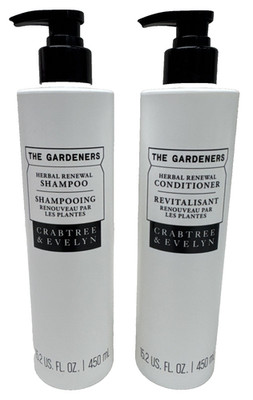 The Gardeners SHAMPOO & CONDITIONER Set Herbal Renewal Crabtree & Evelyn 15.2Oz