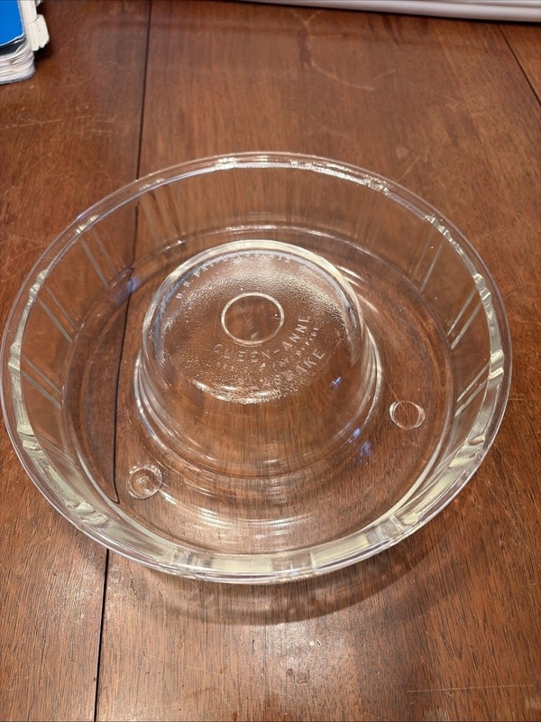 Vintage GlasBake Baking Dish Queen Anne 50’s Pan Jello RING Mold Bundt Cake 9”