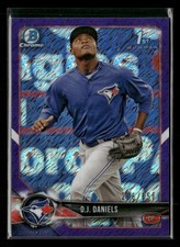 2018 Bowman Chrome #BCP193 D.J. Daniels Prospects Purple Shimmer Refractor #/655