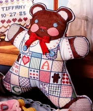 Cross Stitch Pattern TEDDY BEAR DOLL Sampler Vintage Style